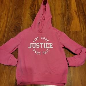 Justice hoodie sz 6, hot pink